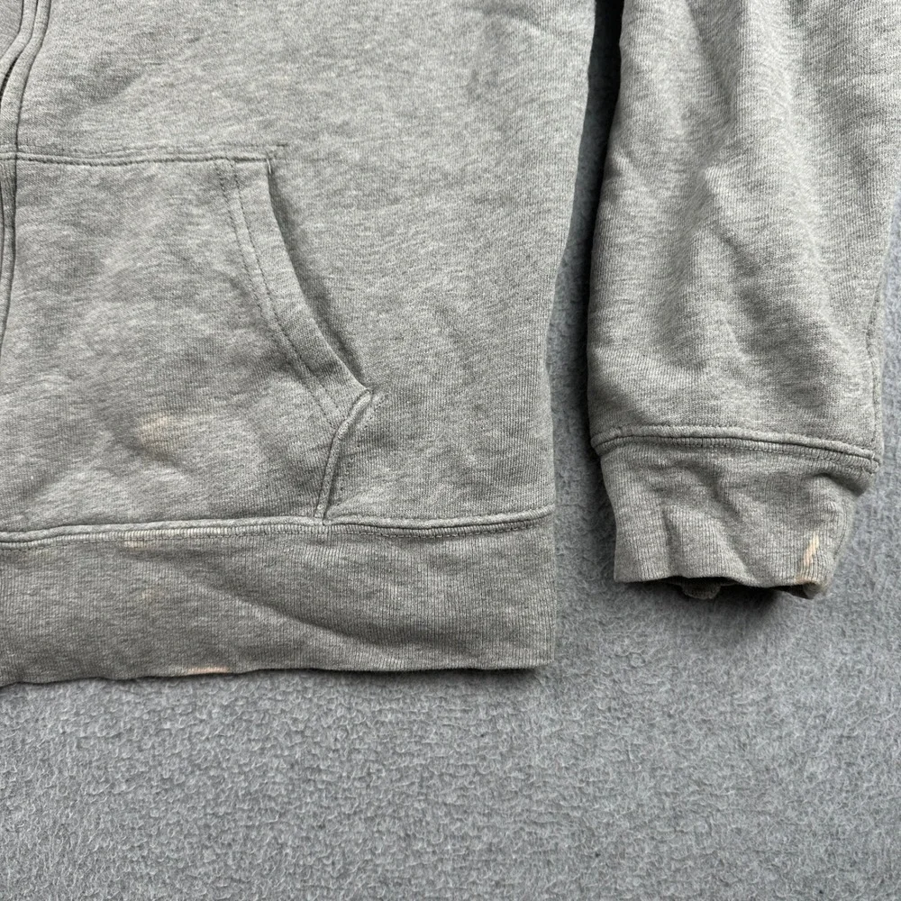 Polo Ralph Lauren Hoodie Kids L 14-16 Full Zip Gray Sweatshirt Pocket Distressed